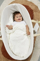 Meyco - Meyco Crib Blanket Knots - Offwhite - 75x100cm - Mari Kali Stores Cyprus